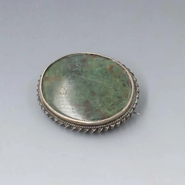 vintage silver925× Moss agate ブローチ Vintage Silver Scottish Moss Agate Brooch – Boylerpf